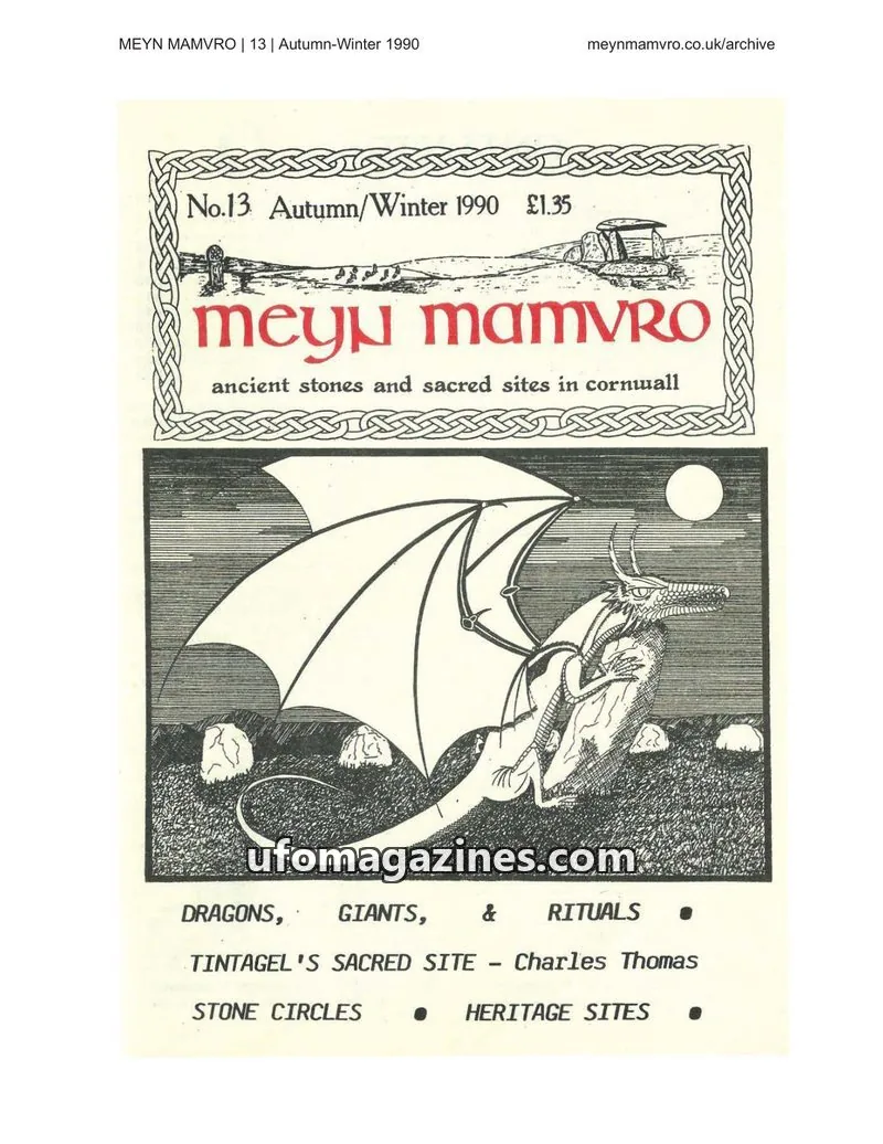 Cover of Meyn Mamvro issue 13: Meyn Mamvro
