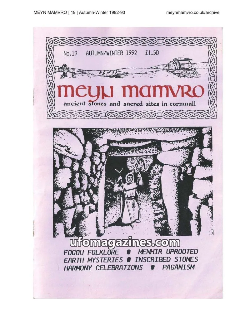 Cover of Meyn Mamvro issue 19: Meyn Mamvro