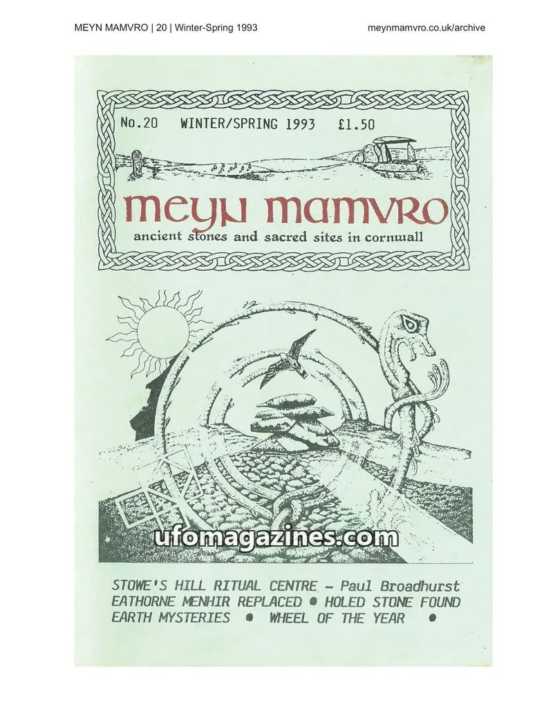 Cover of Meyn Mamvro issue 20: Meyn Mamvro