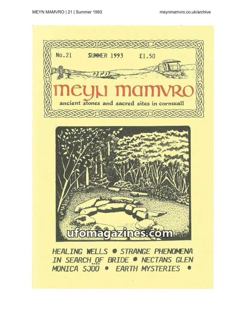 Cover of Meyn Mamvro Publications issue 21: Meyn Mamvro