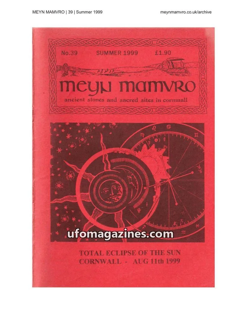 Cover of Meyn Mamvro issue 39: Meyn Mamvro