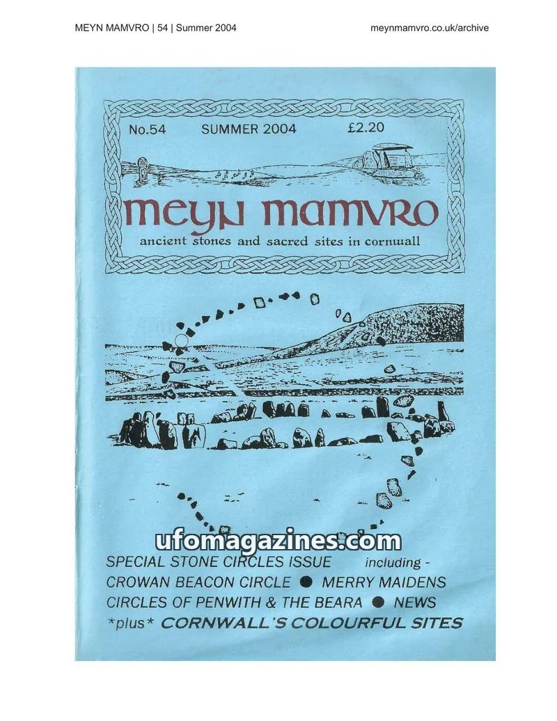 Cover of Meyn Mamvro issue 54: Meyn Mamvro