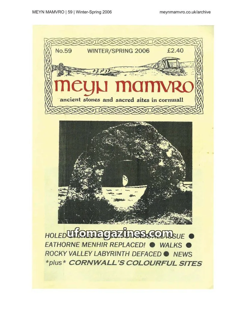 Cover of Meyn Mamvro issue 59: Meyn Mamvro