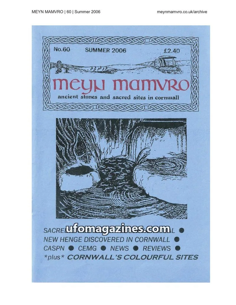 Cover of Meyn Mamvro issue 60: Meyn Mamvro