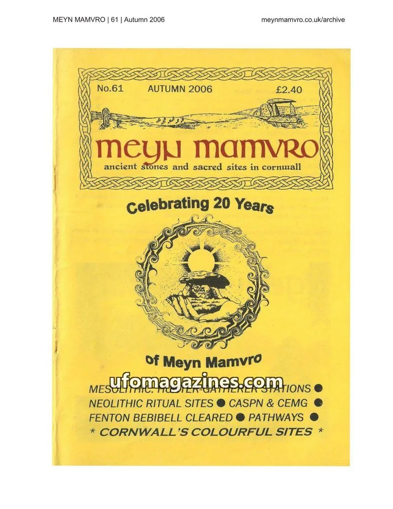 Cover of Meyn Mamvro issue 61: Meyn Mamvro
