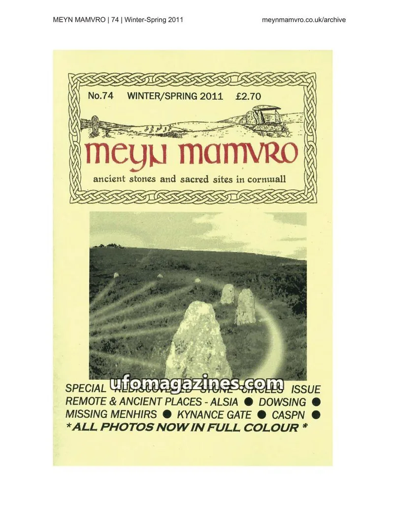 Cover of Meyn Mamvro issue 74: Meyn Mamvro