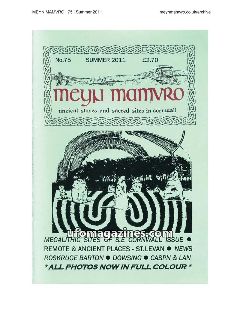 Cover of Meyn Mamvro issue 75: Meyn Mamvro
