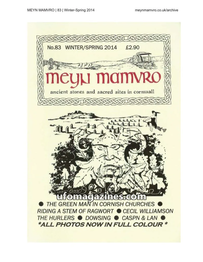Cover of Meyn Mamvro issue 83: Meyn Mamvro