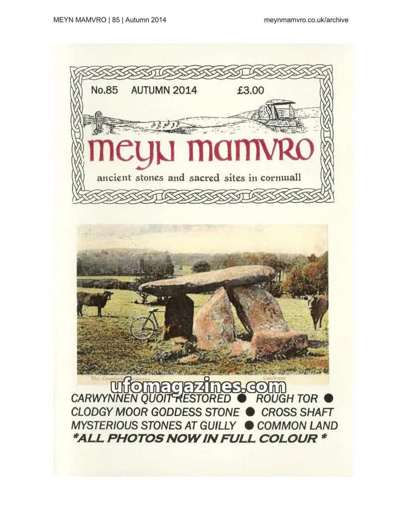 Cover of Meyn Mamvro issue 85: Meyn Mamvro