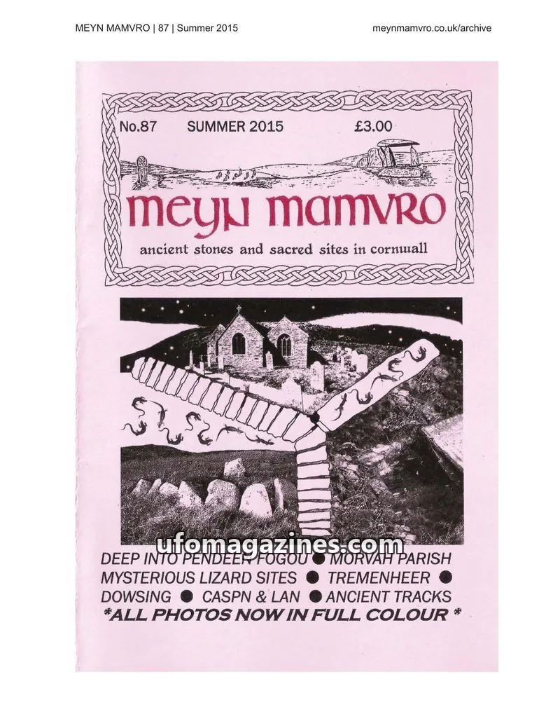 Cover of Meyn Mamvro issue 87: Meyn Mamvro