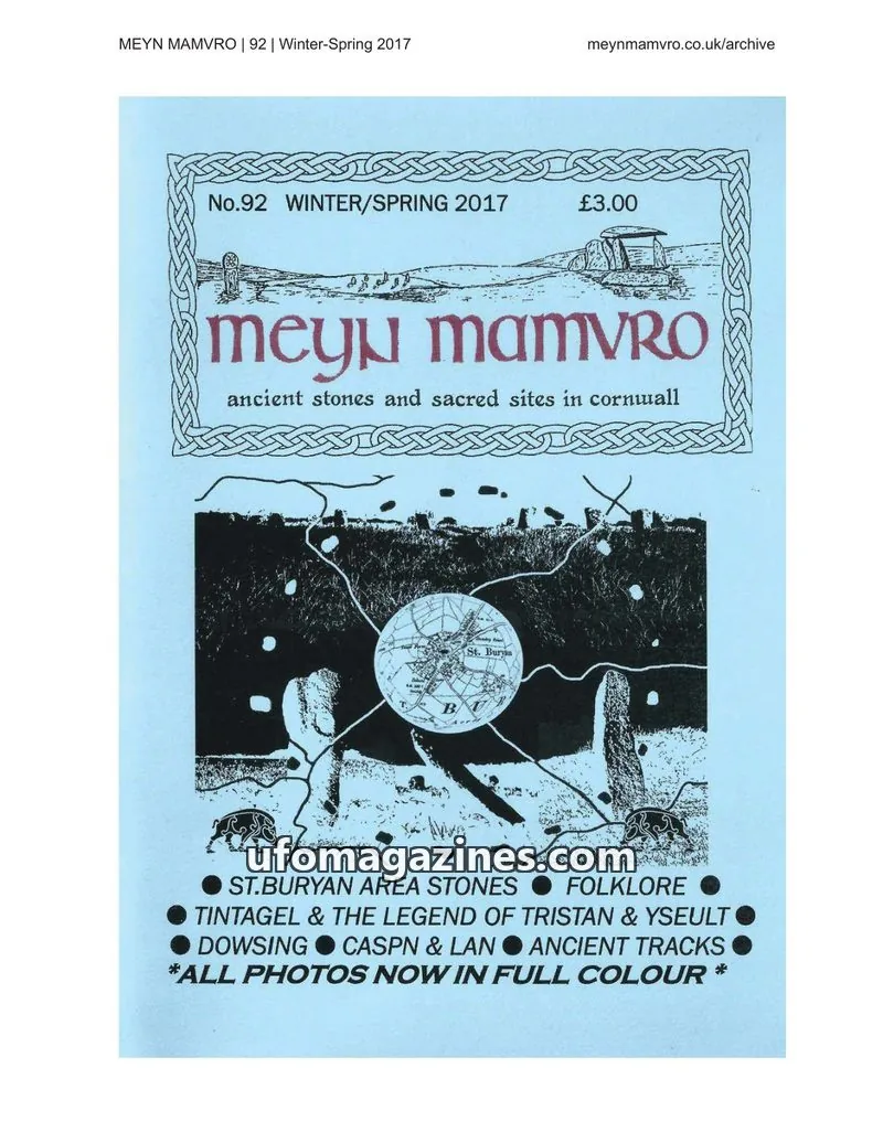 Cover of Meyn Mamvro issue 92: Meyn Mamvro