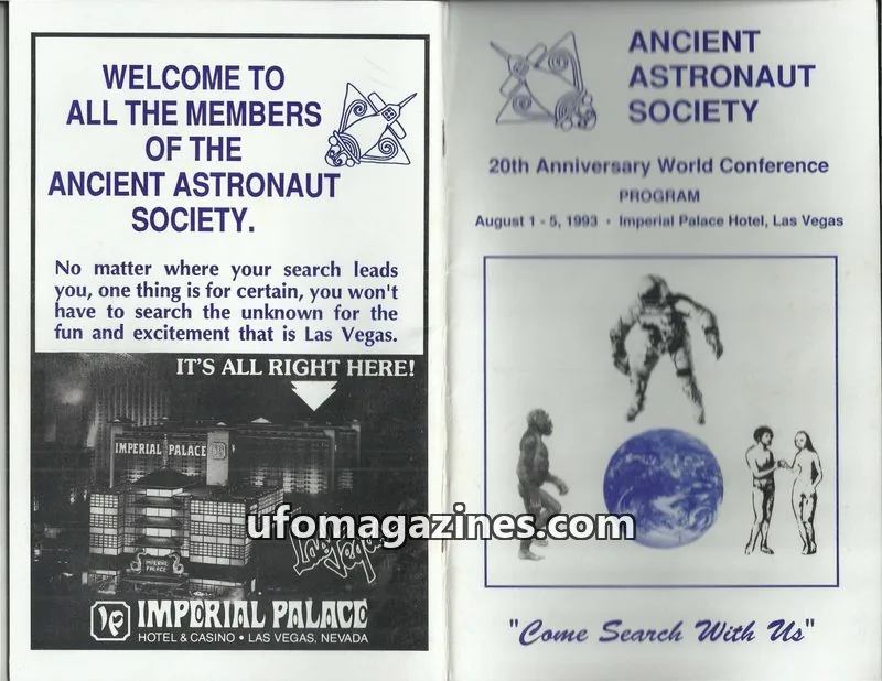 Cover of Ancient Astronaut Society issue 20th Anniversary World Conference PROGRAM: ANCIENT ASTRONAUT SOCIETY