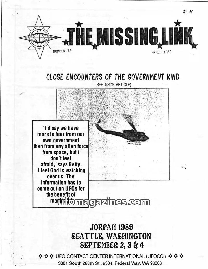 Cover of Missing Link (Aileen McGilton Garoutte) issue 78: THE MISSING LINK