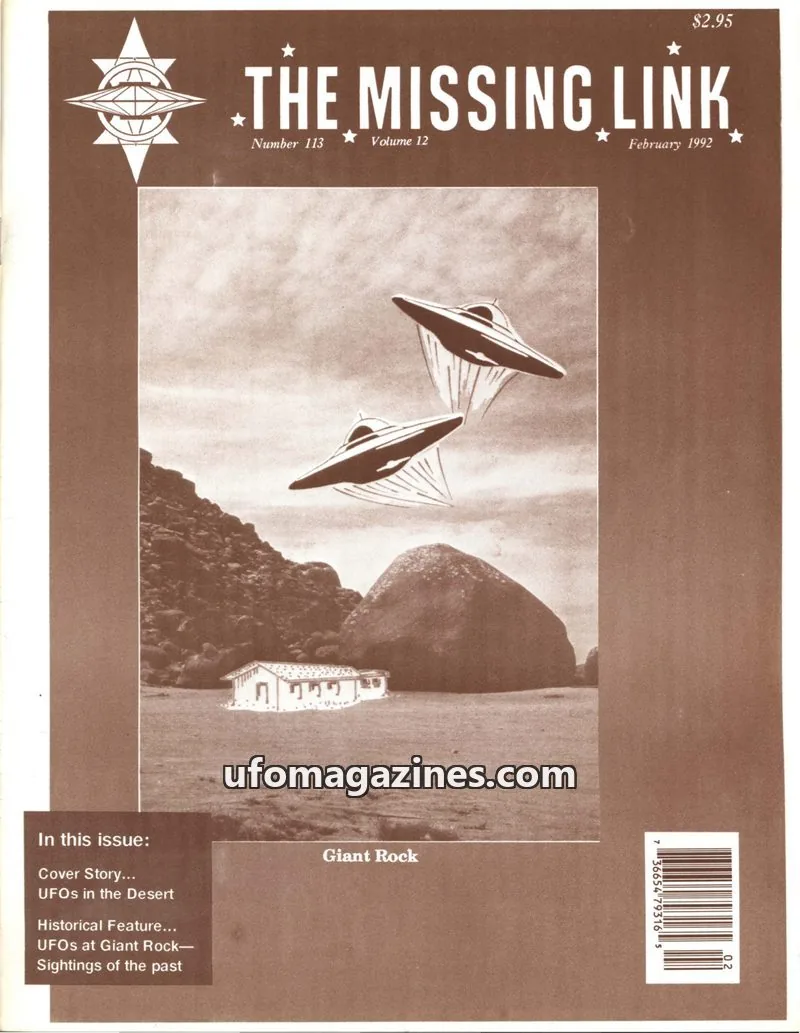 Cover of UFOCCI issue 113: THE MISSING LINK