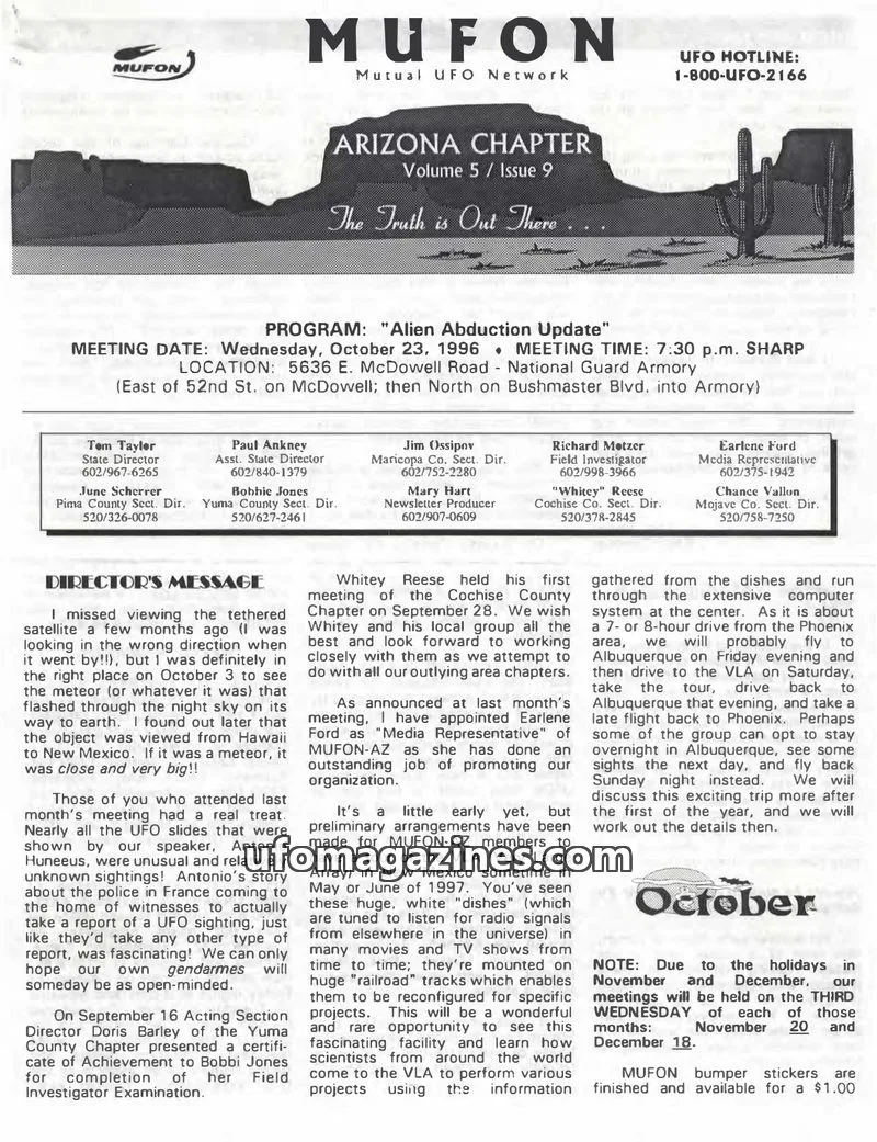 Cover of MUFON - Mutual UFO Network issue Issue 9: MUFON