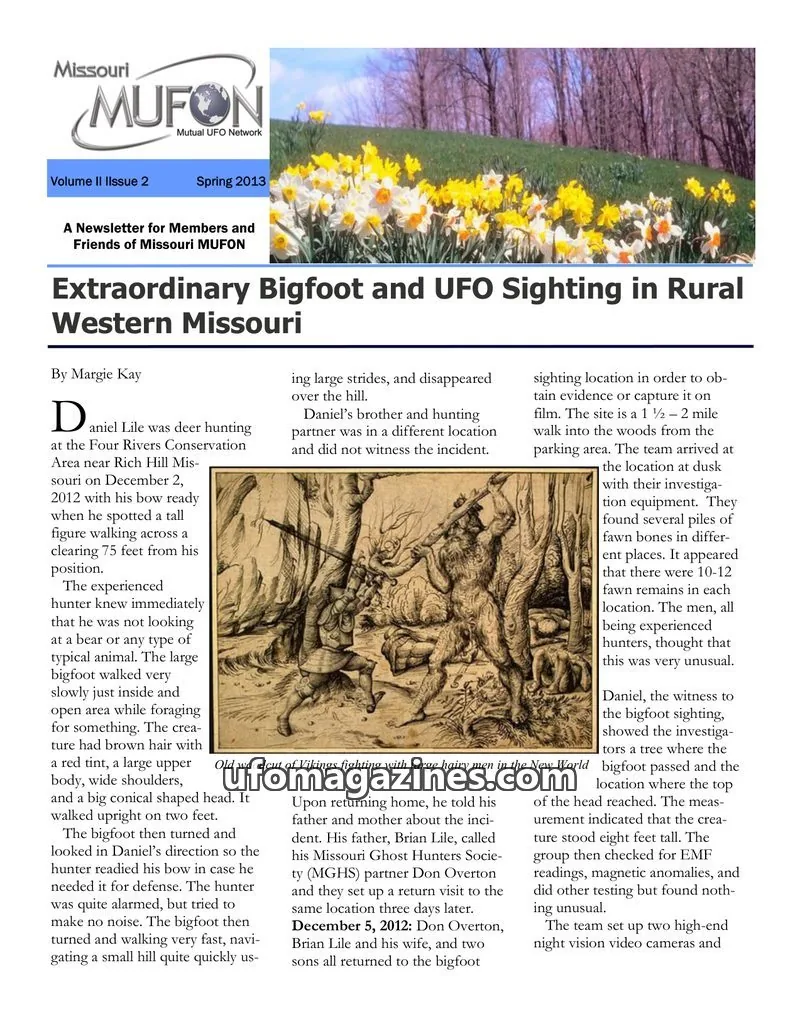 Cover of MUFON Missouri newsletter issue Volume II Issue 2: Missouri MUFON Newsletter