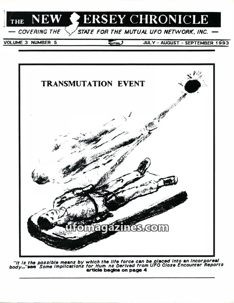 Cover of THE NEW JERSEY MUTUAL UFO NETWORK, INC. issue 5: THE NEW JERSEY CHRONICLE