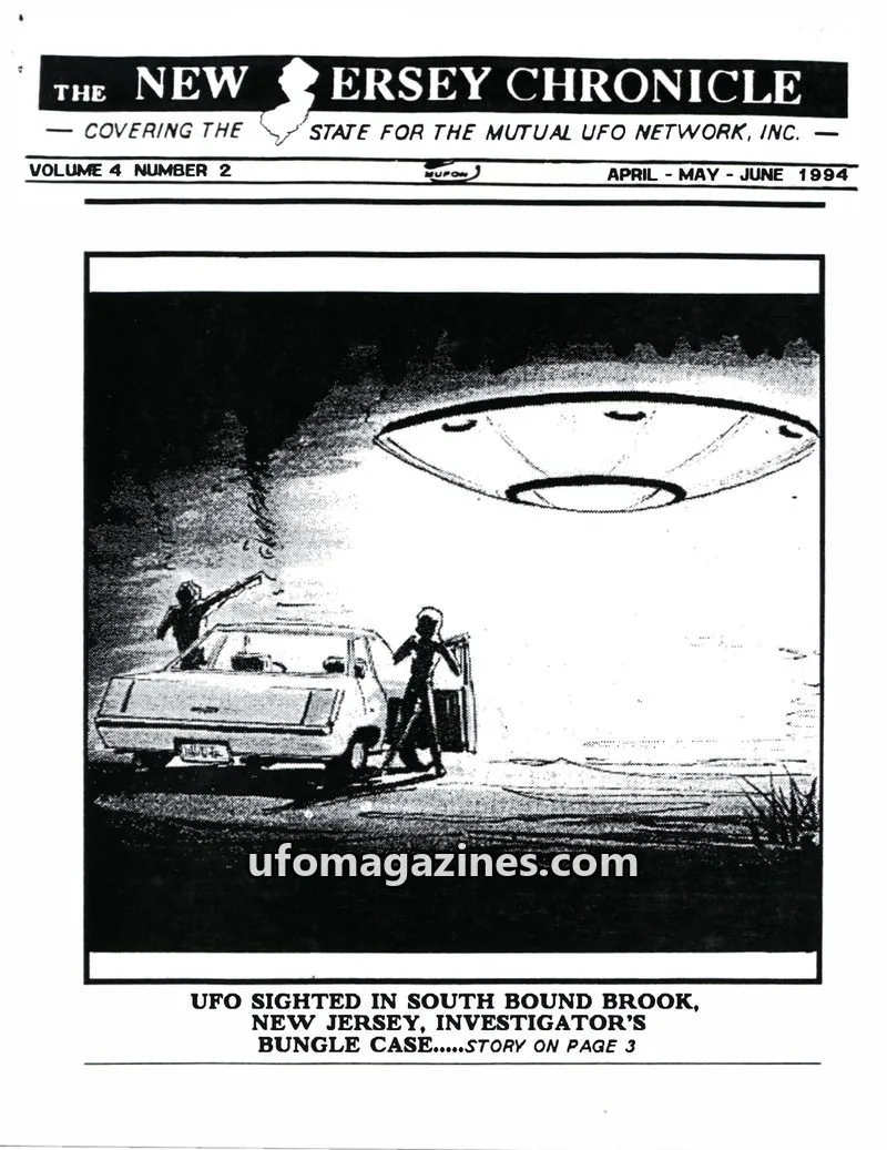 Cover of MUTUAL UFO NETWORK, INC. issue 4 NUMBER 2: THE NEW JERSEY CHRONICLE