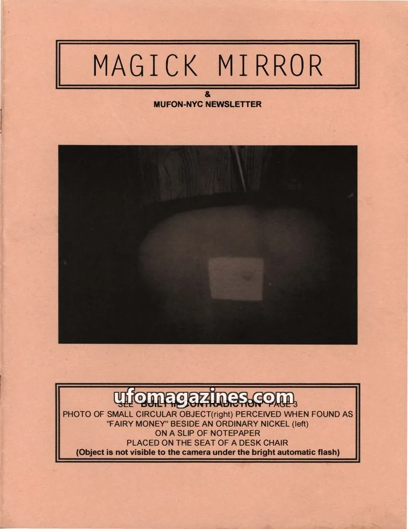 Cover of MUFON New York City (Magick Mirror) issue 11: MAGICK MIRROR