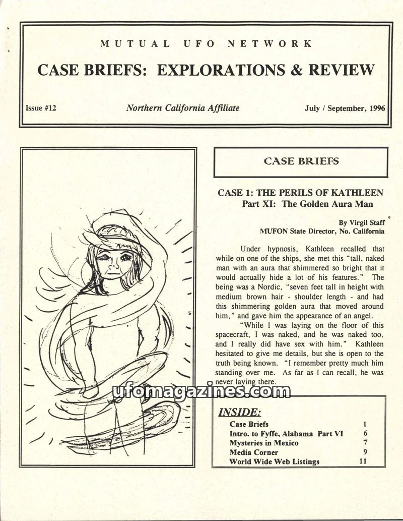 Cover of MUTUAL UFO NETWORK issue 12: CASE BRIEFS: EXPLORATIONS & REVIEW