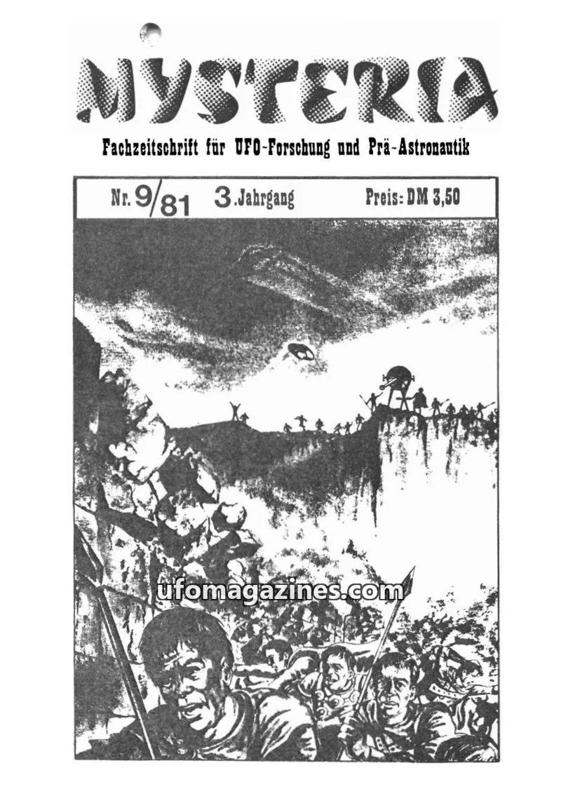 Cover of Mysteria (Axel Ertelt) issue 9/81: MYSTERIA