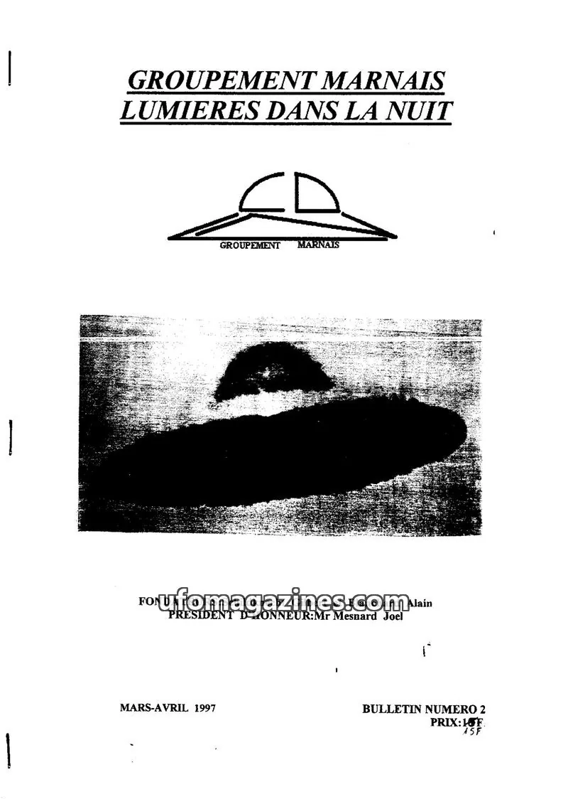 Cover of GROUPEMENT MARNAIS DE LUMIERES DANS LA NUIT issue 2: GROUPEMENT MARNAIS LUMIERES DANS LA NUIT