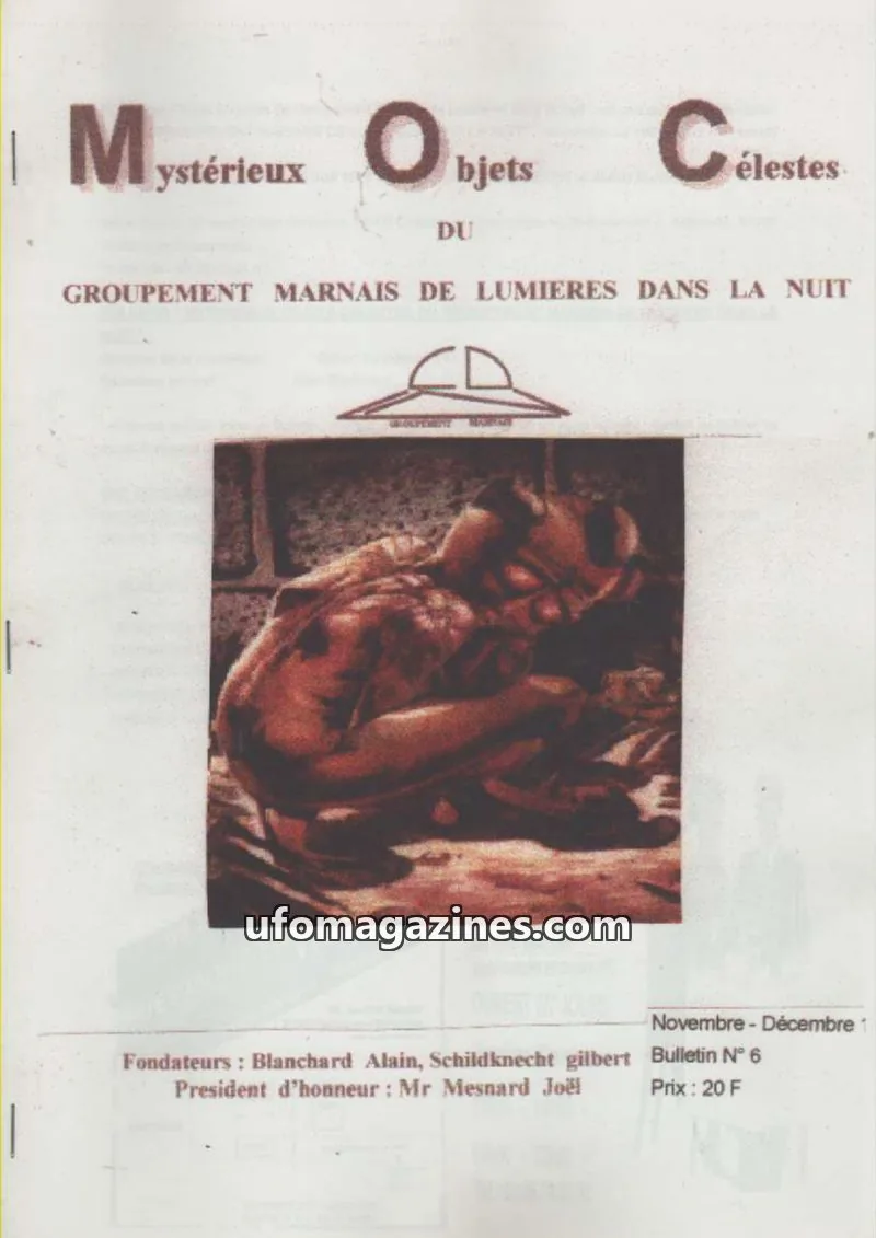Cover of GROUPEMENT MARNAIS DE LUMIERES DANS LA NUIT issue 6: Mystérieux Objets Célestes
