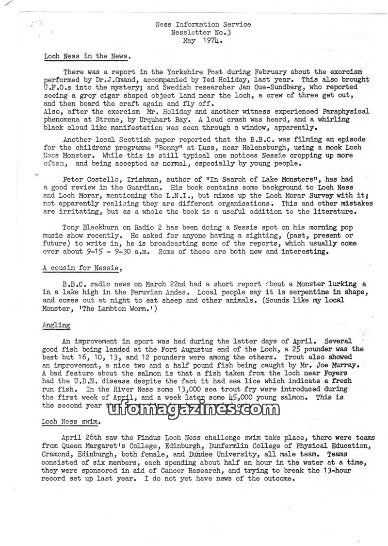 Cover of Ness Information Service issue No.3: Ness Information Service Nessletter