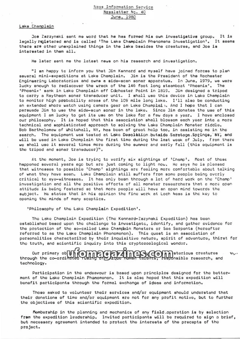 Cover of Ness Information Service issue No. 40: Ness Information Service