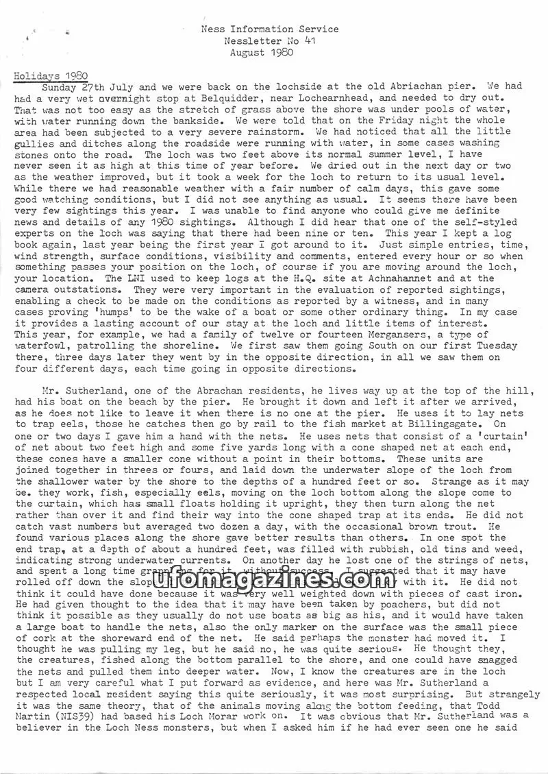Cover of Ness Information Service issue 41: Ness Information Service Nessletter
