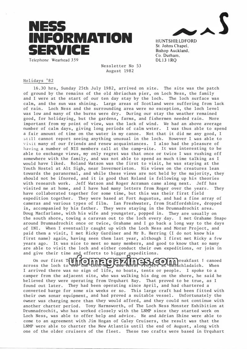 Cover of NESS INFORMATION SERVICE issue No 53: NESS INFORMATION SERVICE