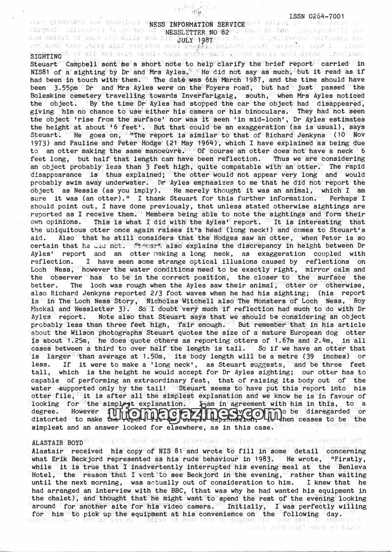 Cover of NESS INFORMATION SERVICE issue No. 82: NESS INFORMATION SERVICE NEWSLETTER