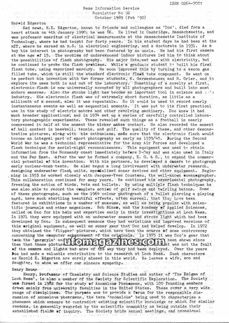 Cover of Ness Information Service issue No 96: Ness Information Service Nessletter