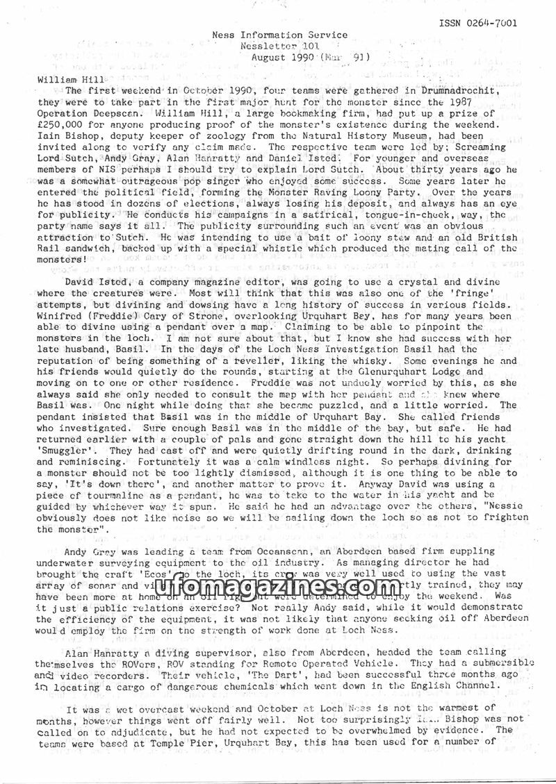 Cover of Nessletter - No 101 - 1990 