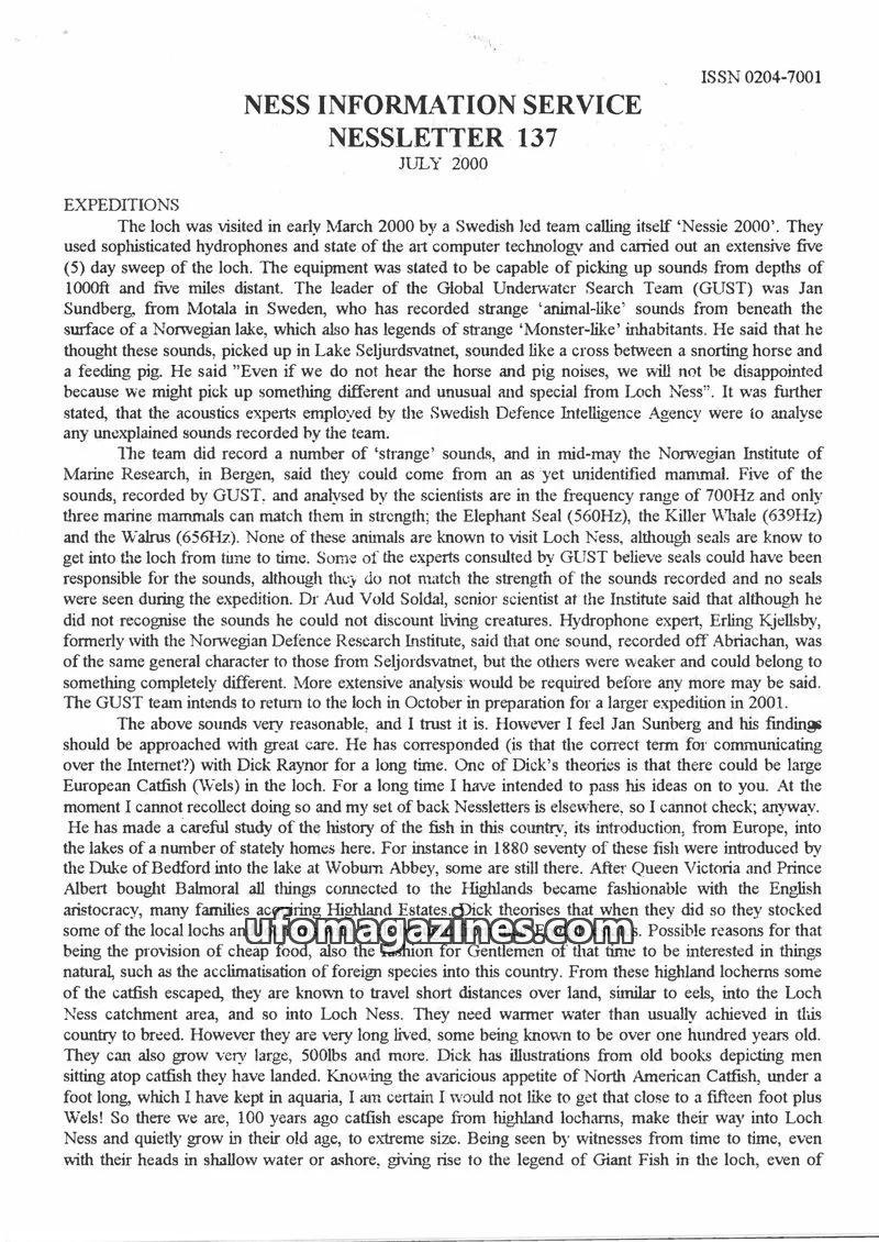 Cover of NESS INFORMATION SERVICE issue 137: NESS INFORMATION SERVICE NESSLETTER