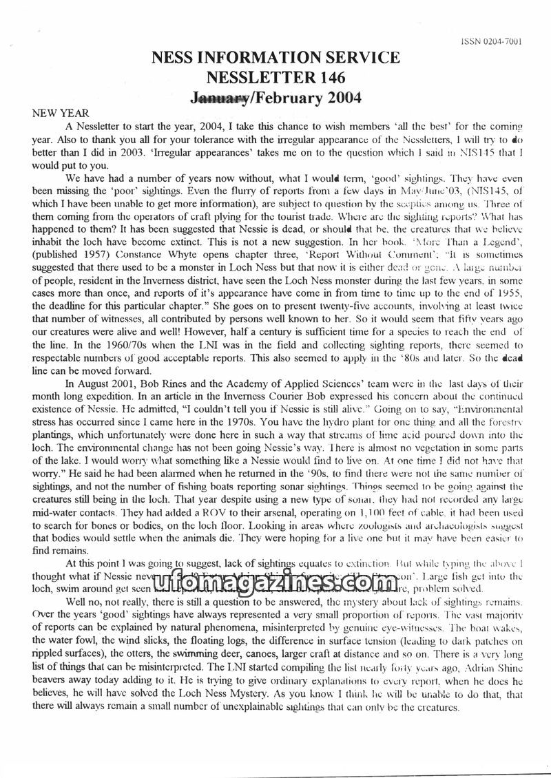 Cover of Nessletter - No 146 - 2004 