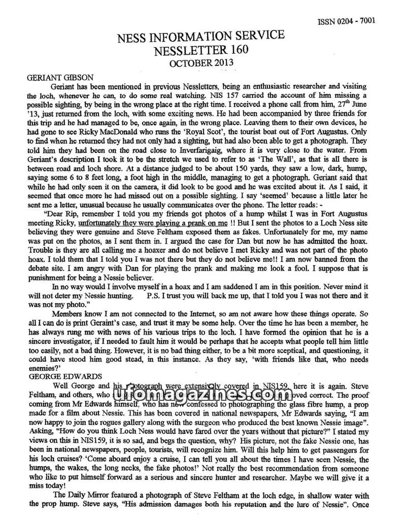 Cover of NESS INFORMATION SERVICE issue 160: NESS INFORMATION SERVICE NESSLETTER