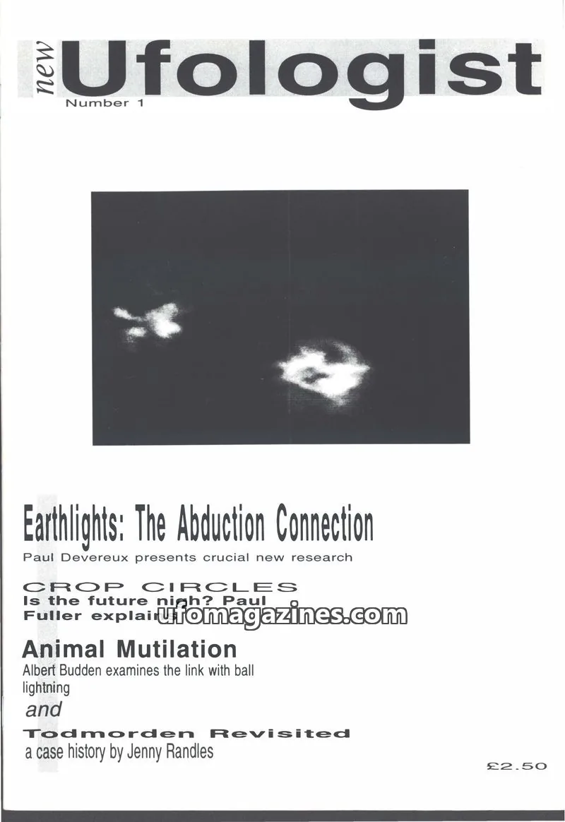 Cover of New Ufologist (Fuller and Randles et al) issue 1: New Ufologist