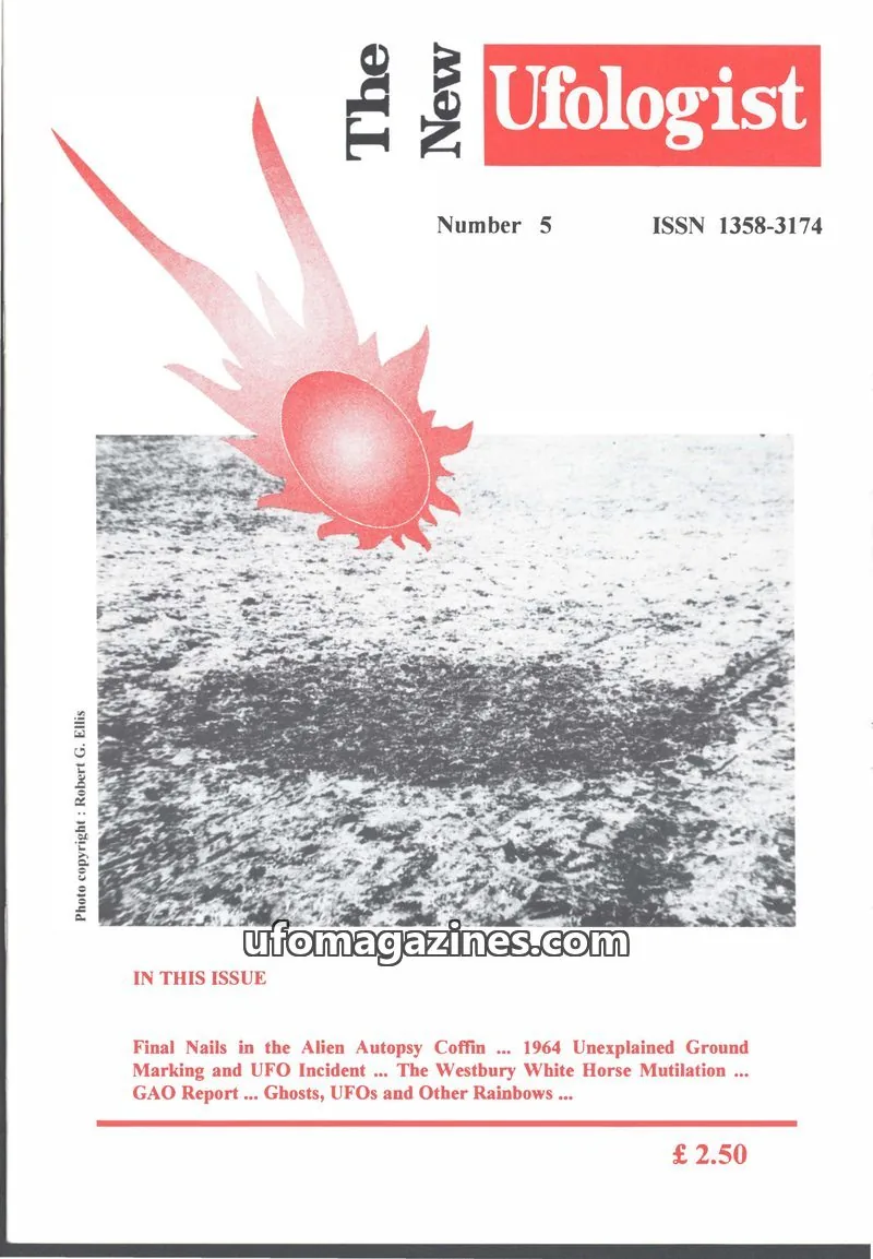 Cover of New Ufologist (Fuller and Randles et al) issue 5: The New Ufologist