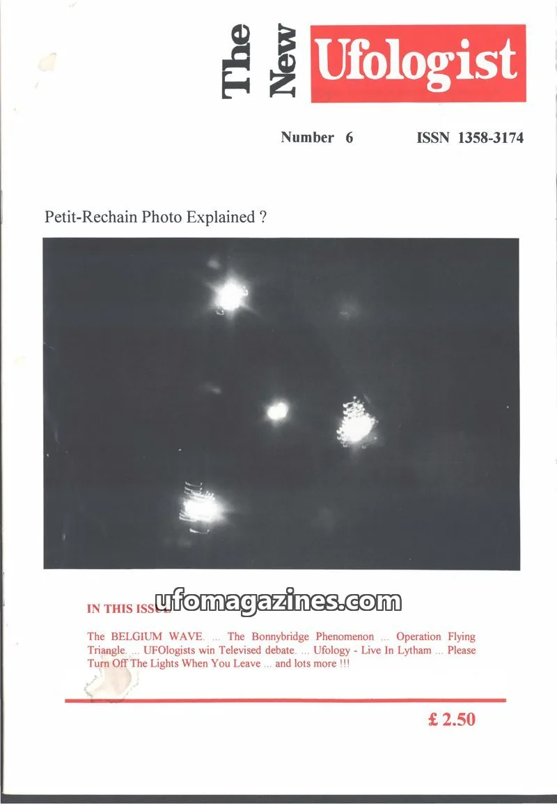Cover of New Ufologist (Fuller and Randles et al) issue 6: The New Ufologist