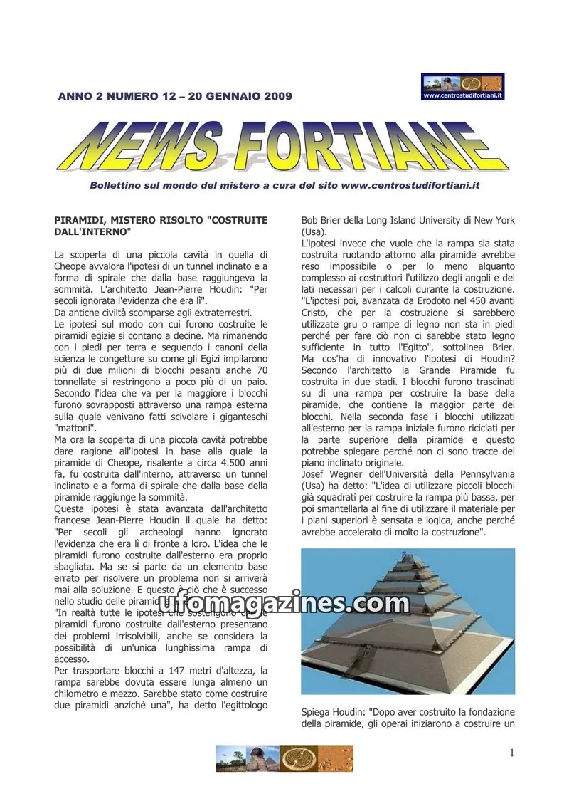 Cover of News Fortiane (Centro Studi Fortiani) issue 12: NEWS FORTIANE