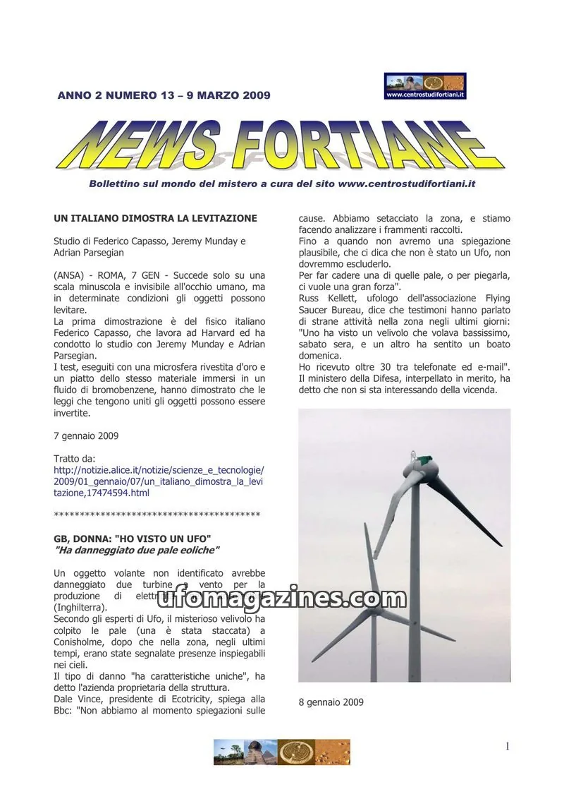 Cover of News Fortiane (Centro Studi Fortiani) issue 13: NEWS FORTIANE