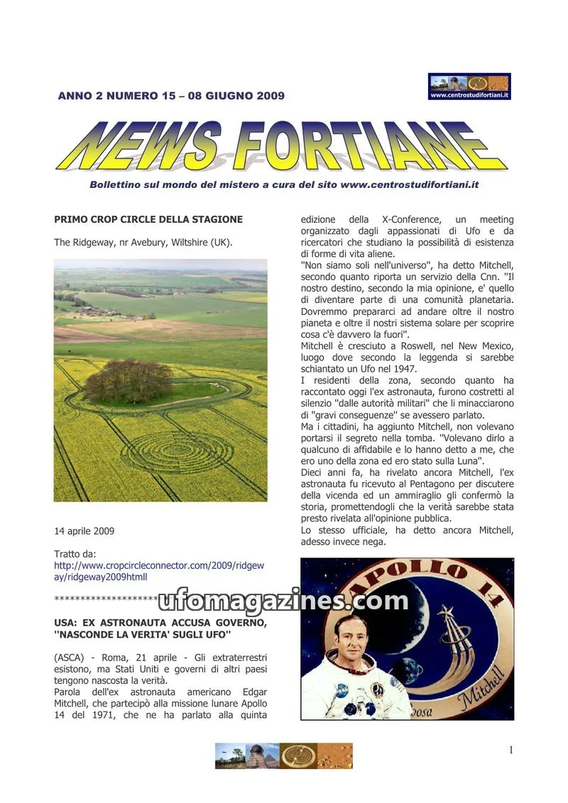 Cover of News Fortiane (Centro Studi Fortiani) issue 15: NEWS FORTIANE