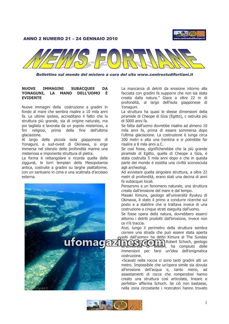 Cover of News Fortiane (Centro Studi Fortiani) issue 21: NEWS FORTIANE