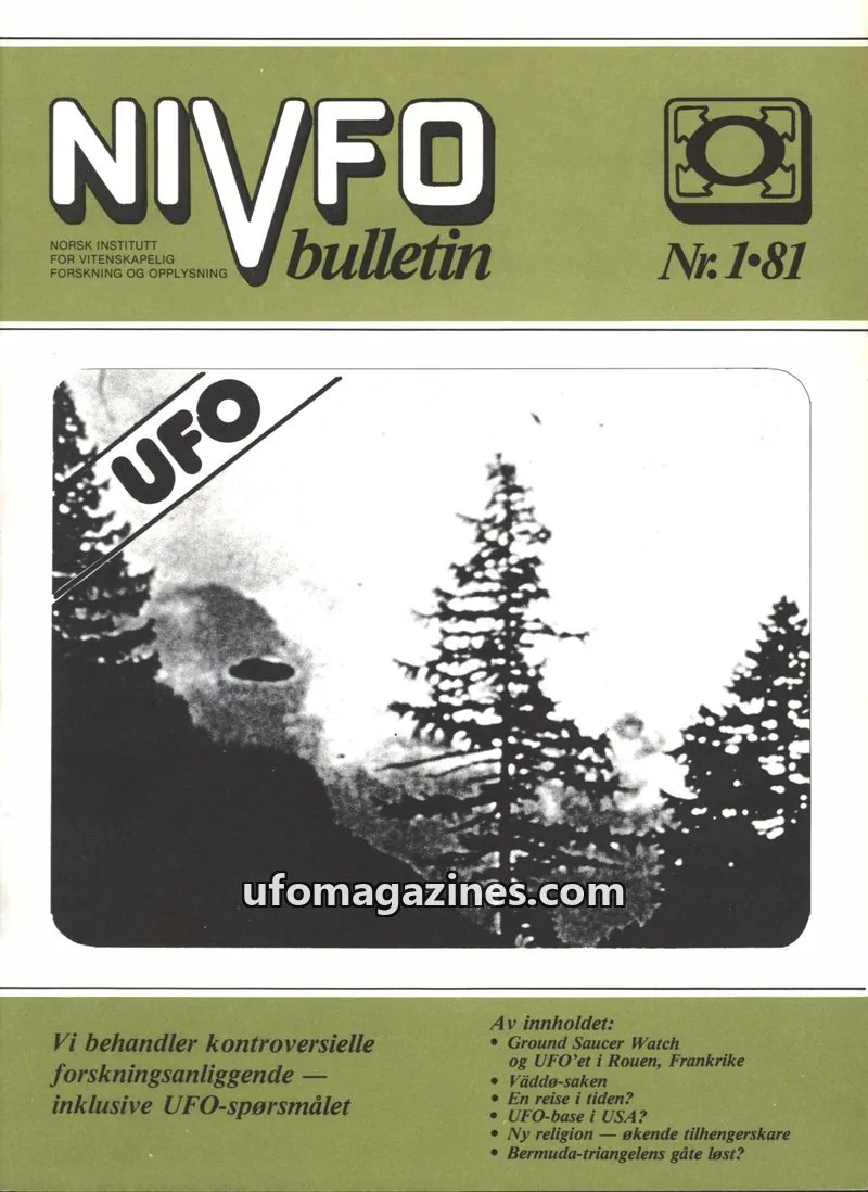 Cover of NIVFO-Bulletin issue 1-81: NIVFO bulletin