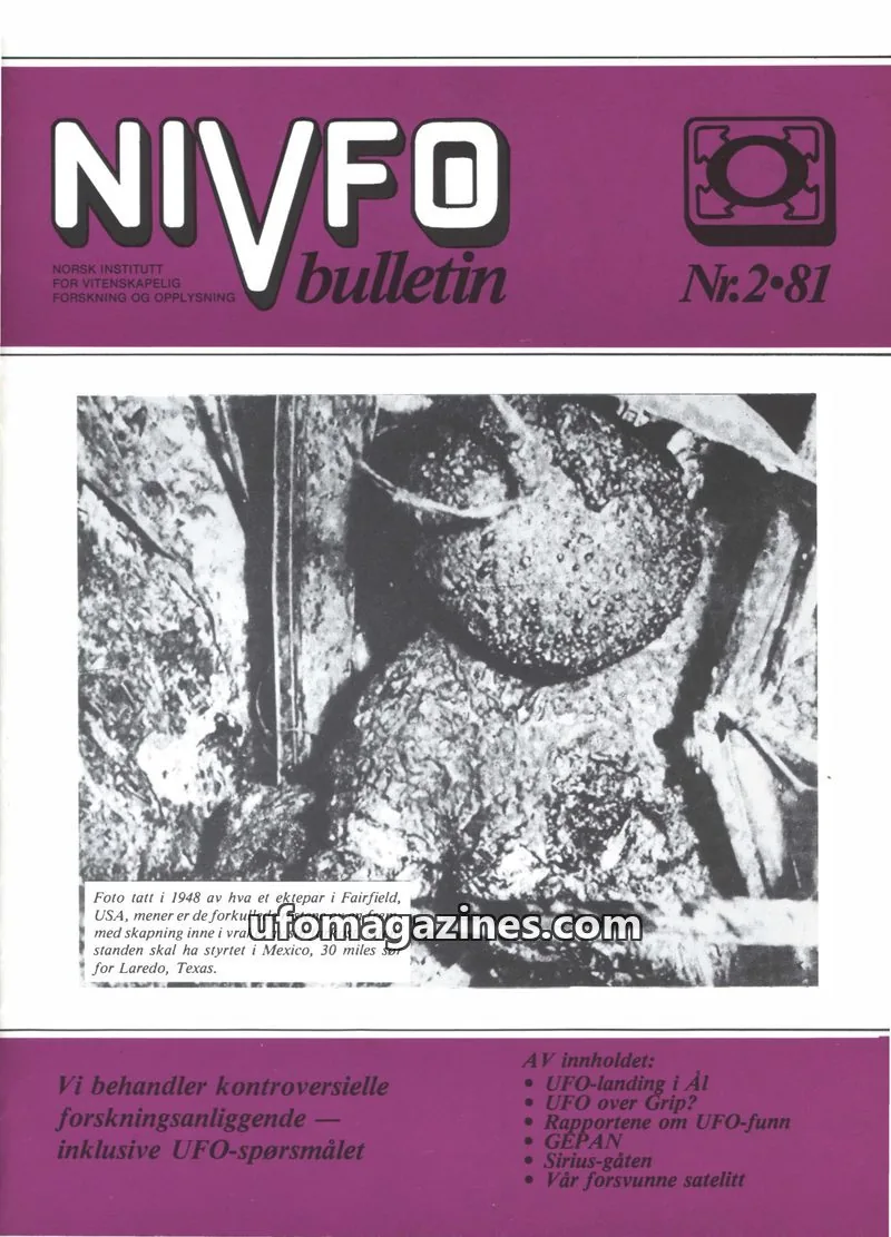 Cover of NIVFO-Bulletin issue 2: NIVFO bulletin