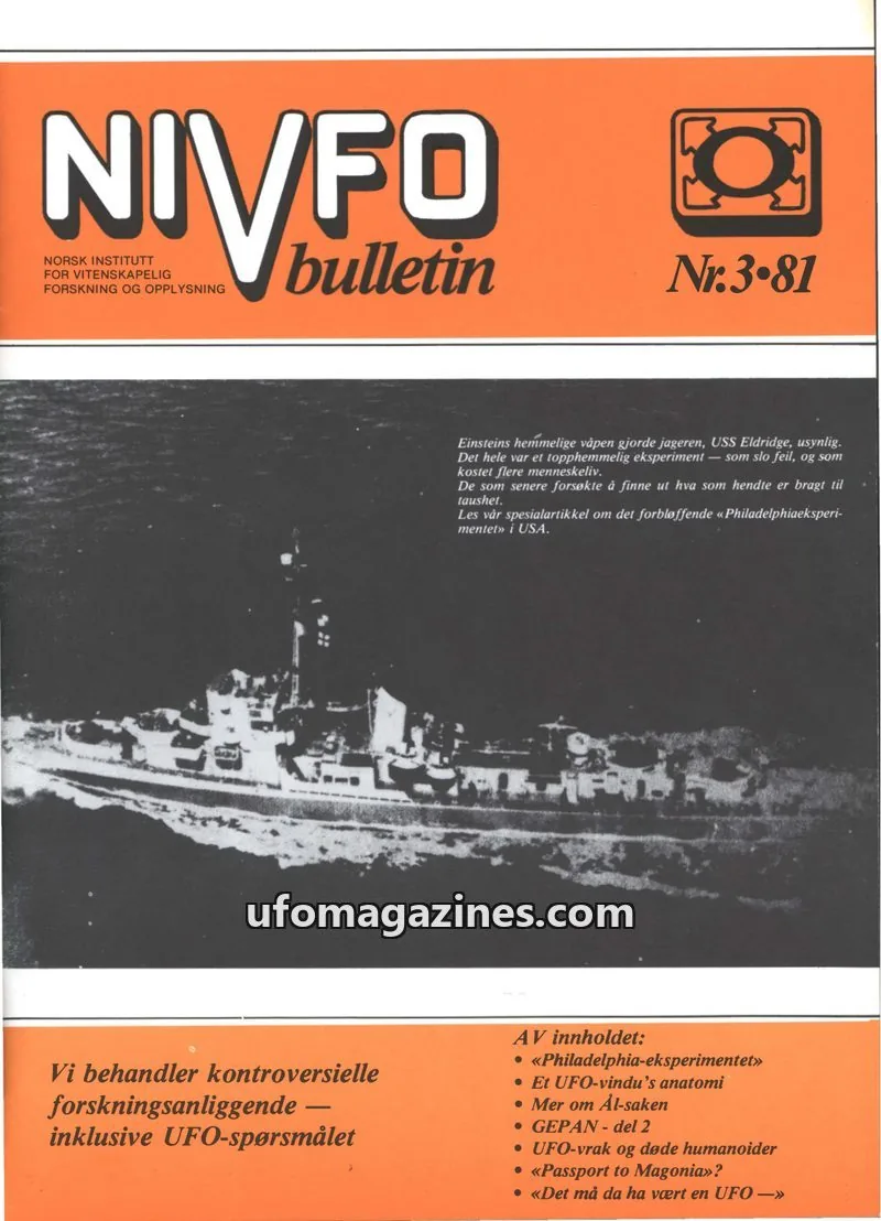 Cover of NIVFO-Bulletin issue 3: NIVFO bulletin