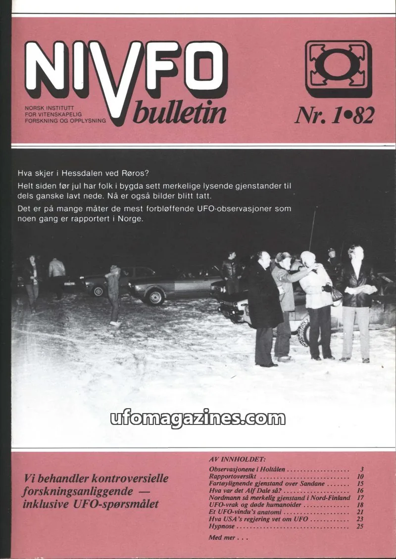 Cover of NIVFO issue 1: NIVFO bulletin