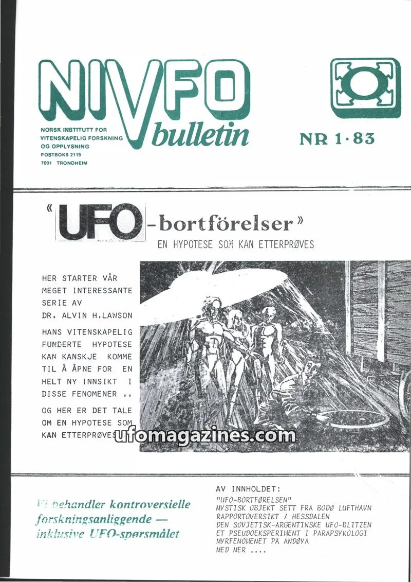 Cover of NIVFO-Bulletin issue 1.83: NIVFO bulletin