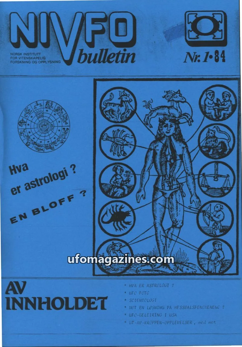 Cover of NIVFO-Bulletin issue 1-84: NIVFO bulletin